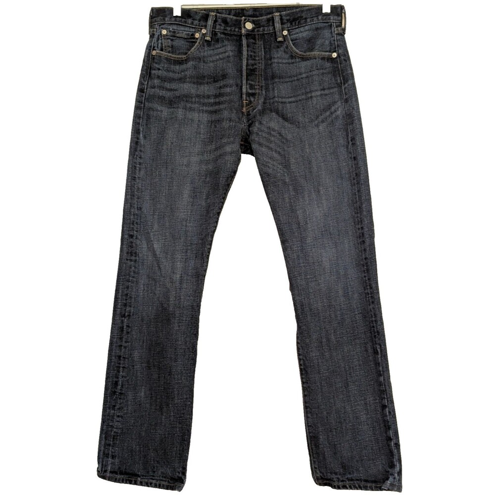Levi's 501 Original Fit Jeans Men's 33x32 Dark Wash Rigid Indigo Button Fly